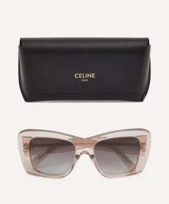 Celine Sunglasses & Glasses^3 Dots Brown Transparent Acetate Square Sunglasses
