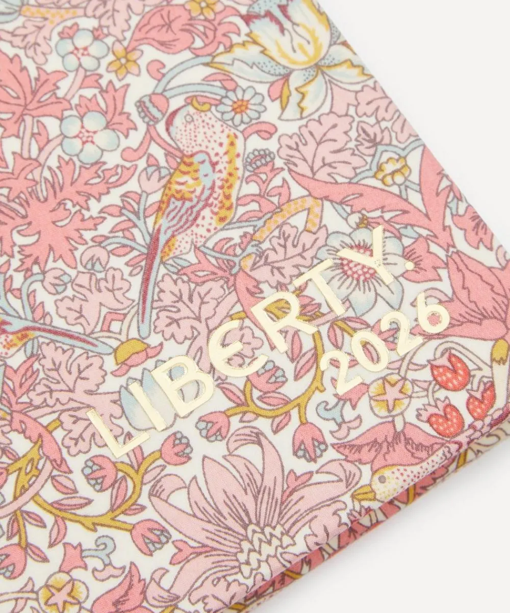 Liberty Stationery And Games^2026 Fabric Diary Strawberry Thief Spring