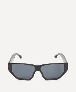Isabel Marant Sunglasses & Glasses^Acetate Rectangular Cat Eye Black Sunglasses