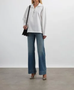 Victoria Beckham Jeans^Alina High Waisted Jeans in Washed Blue