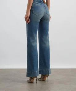 Victoria Beckham Jeans^Alina High Waisted Jeans in Washed Blue