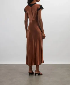 RIXO Dresses^Amari Bronze Midi Dress