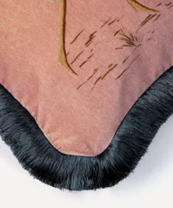 House of Hackney Cushions^Amatoria Pansies Medium Cotton Velvet Fringed Cushion