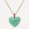 Rachel Quinn Necklaces|Necklaces^Amazonite Heart Dollop Pendant Necklace
