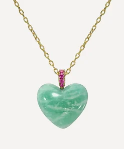 Rachel Quinn Necklaces|Necklaces^Amazonite Heart Dollop Pendant Necklace