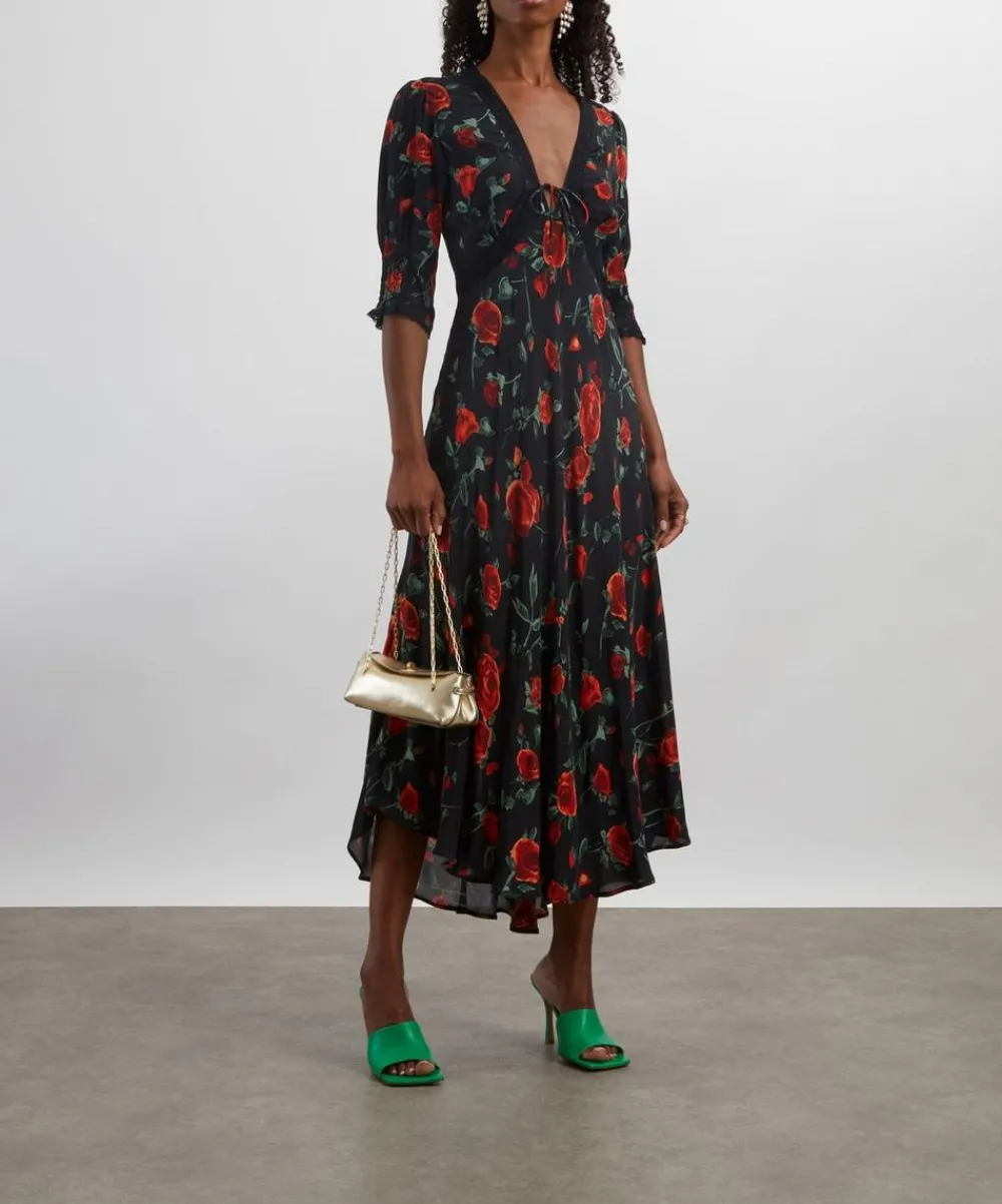 RIXO Dresses^Amina Claudia Rose Midi Dress