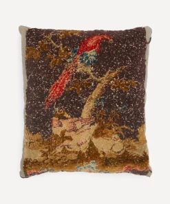 By Walid Cushions^Antique Fauna Textile Cushion 1408