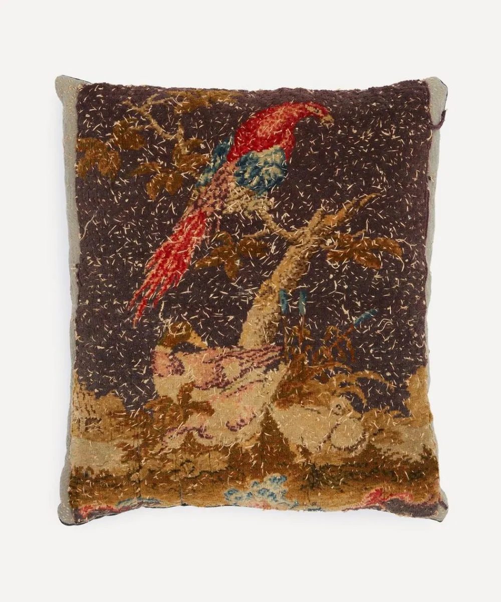 By Walid Cushions^Antique Fauna Textile Cushion 1408