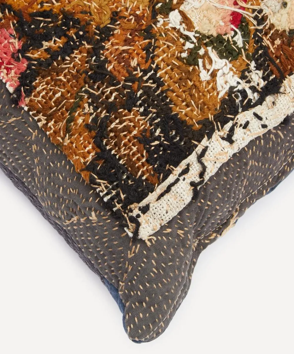 By Walid Cushions^Antique Floral Textile Cushion 1429