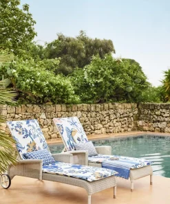 Liberty Interiors Furnishing Fabrics^Arbor Penhurst in Lapis – Outdoor
