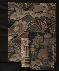 Liberty Interiors Furnishing Fabrics^Archive Geo Marsden Velvet in Kelp