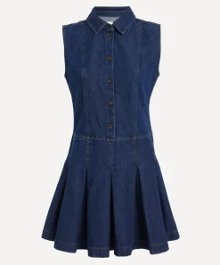 Reformation Dresses^Arella Denim Pleated Mini Dress
