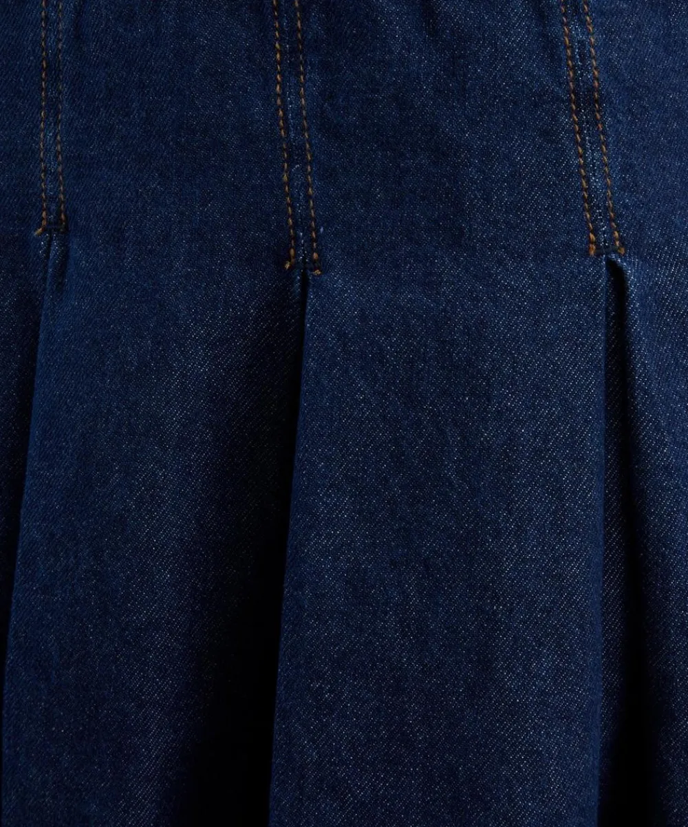 Reformation Dresses^Arella Denim Pleated Mini Dress