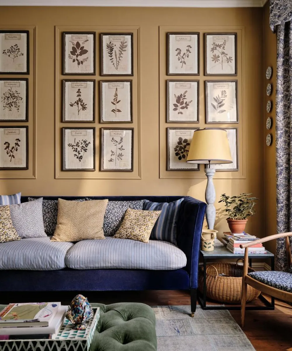 Liberty Interiors Furnishing Fabrics^Art Stripe Linen in Ink