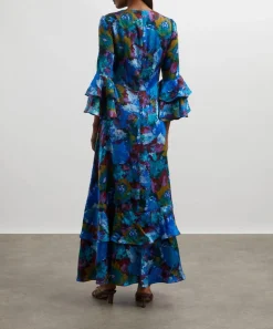 Liberty Dresses^Artist's Bouquet Silk Satin Gala Maxi Dress