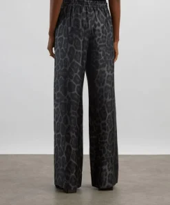 Stella McCartney Sleepwear^Ash Grey Oversized Drawstring Leopard Trousers