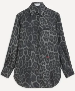 Stella McCartney Tops^Ash Grey Oversized Leopard Shirt