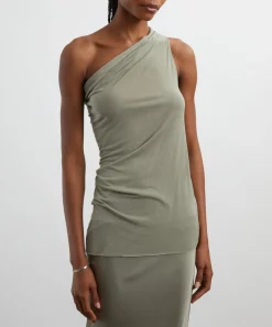 Rick Owens Tops^Athena Asymmetric Cotton-Cashmere Top