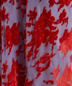 Rat & Boa Dresses^Athena Red Silk Devoreé Maxi Dress