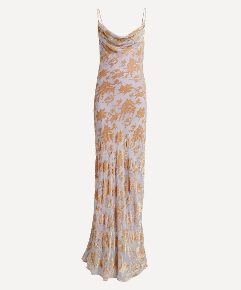 Rat & Boa Dresses^Athena Silk Devoreé Maxi Dress