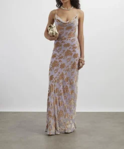 Rat & Boa Dresses^Athena Silk Devoreé Maxi Dress