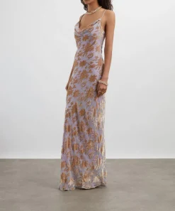 Rat & Boa Dresses^Athena Silk Devoreé Maxi Dress