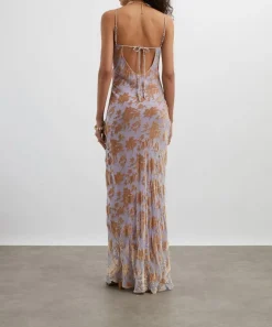 Rat & Boa Dresses^Athena Silk Devoreé Maxi Dress