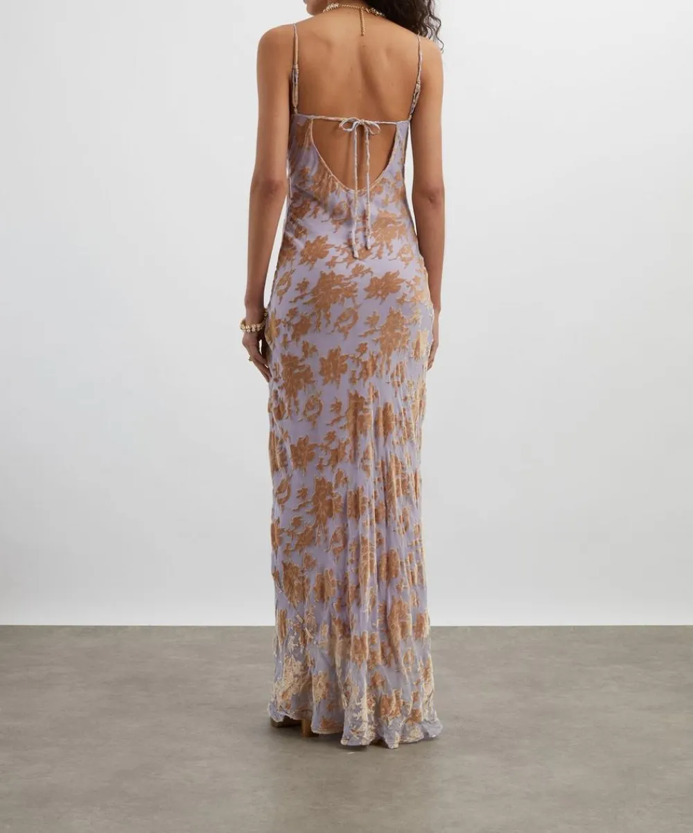Rat & Boa Dresses^Athena Silk Devoreé Maxi Dress