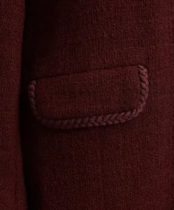 Etro Coats & Jackets^Aubergine Wool-Mohair Long Coat