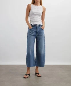 Citizens of Humanity Jeans^Ayla Raw Hem Crop Jeans in Telegraph