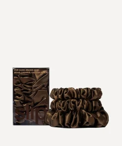 Slip Hair Styling^Back to Basics Dark Brown Silk Scrunchie Trio