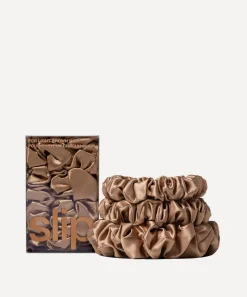 Slip Hair Styling^Back to Basics Light Brown Skinny Silk Scrunchies