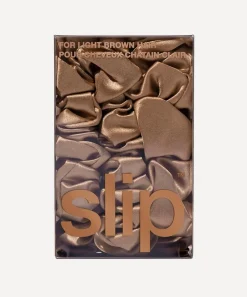 Slip Hair Styling^Back to Basics Light Brown Skinny Silk Scrunchies