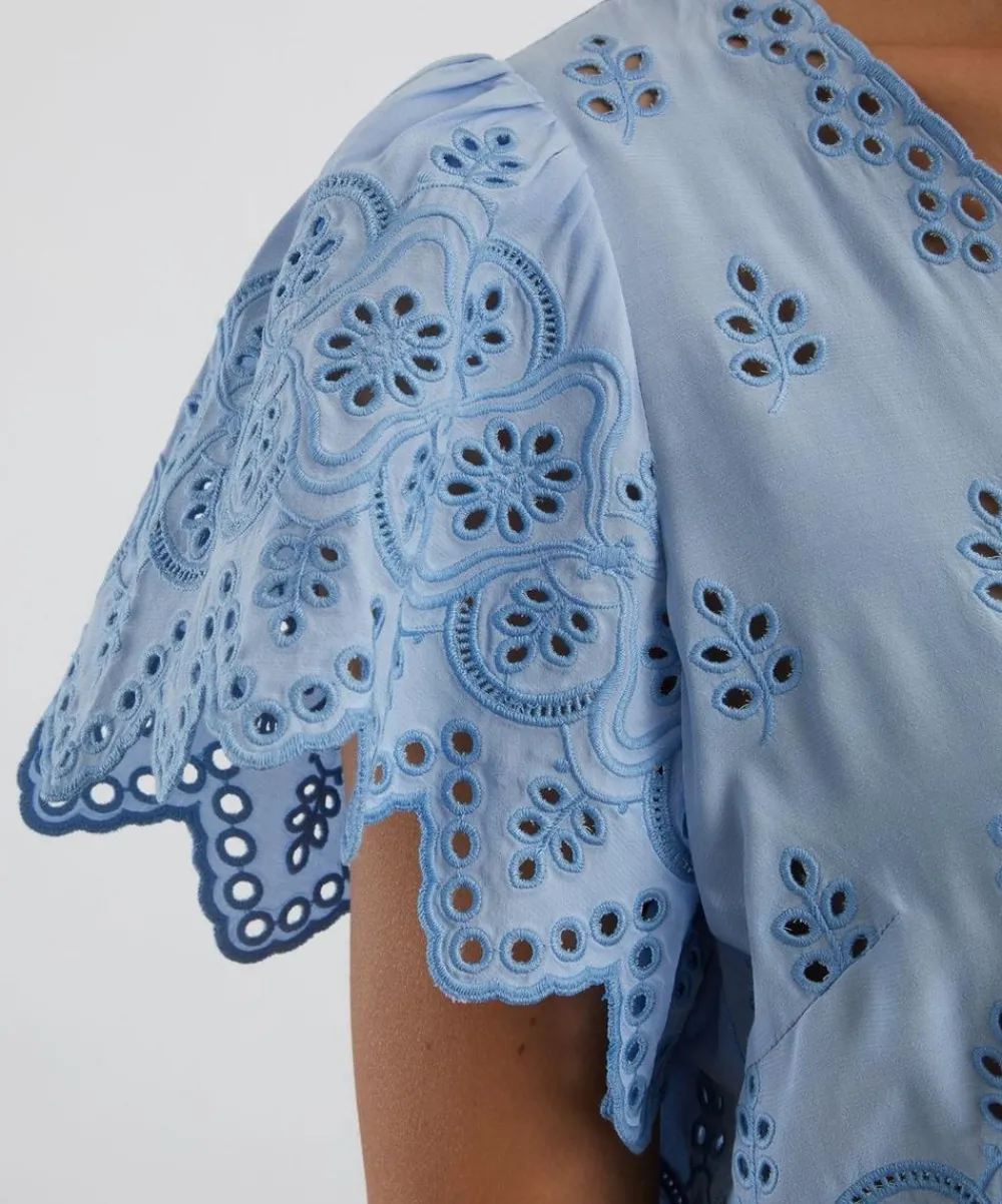 Hunter Bell Tops^Bardot Eyelet Tie Front Top
