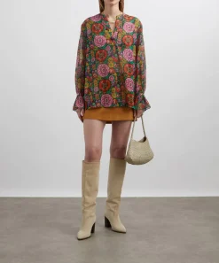 Liberty Tops^Begonia Garden Chiffon Blouse