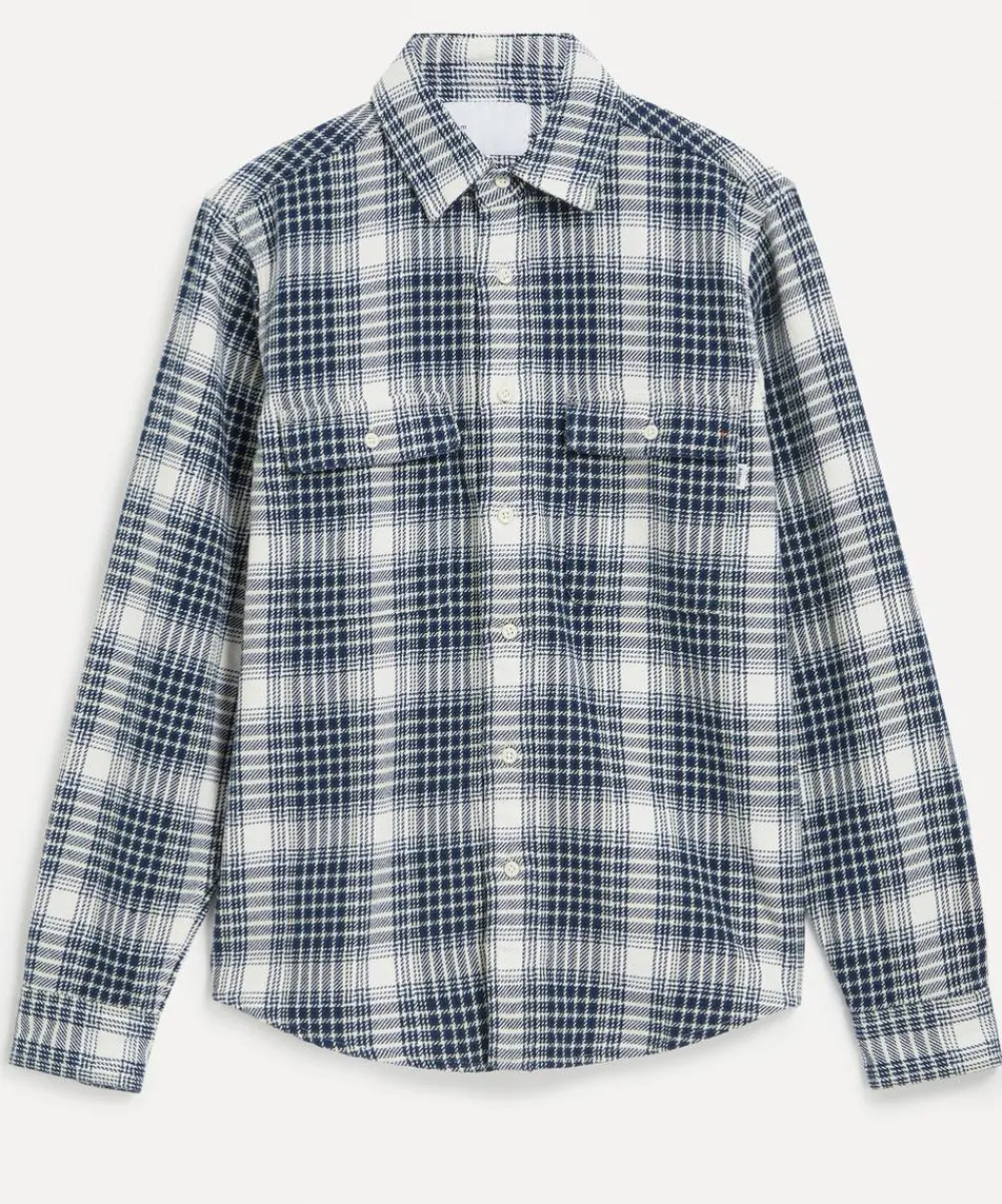 Adsum Shirts^Beige Check Classic Plaid Workshirt