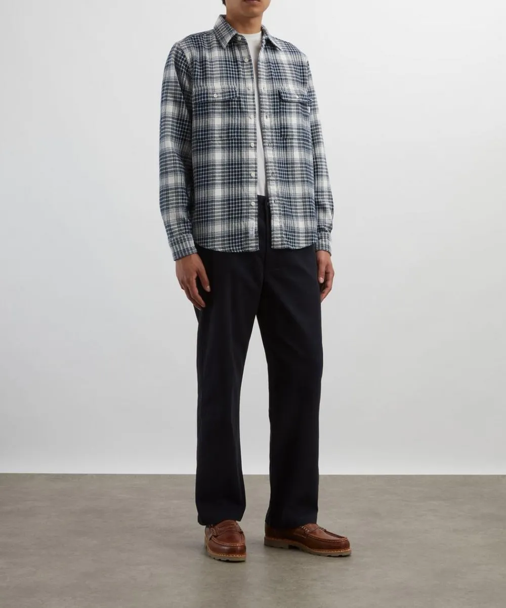 Adsum Shirts^Beige Check Classic Plaid Workshirt