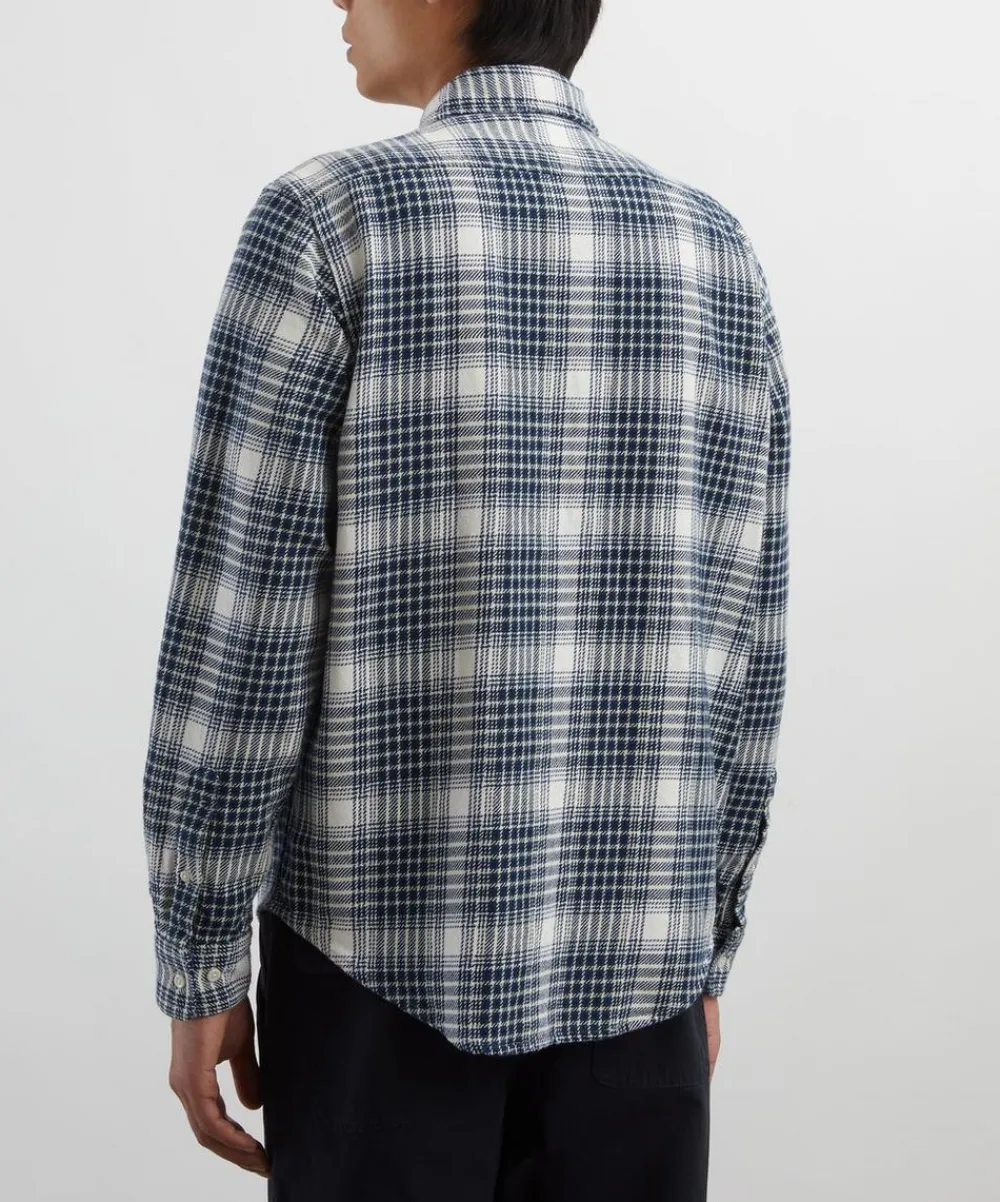 Adsum Shirts^Beige Check Classic Plaid Workshirt