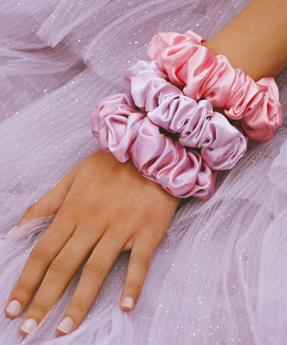 Slip Wellness^Belleflower Large Silk Scrunchie Set of Three