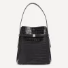 Toteme Bags^Belted Croc-Embossed Leather Bucket Bag