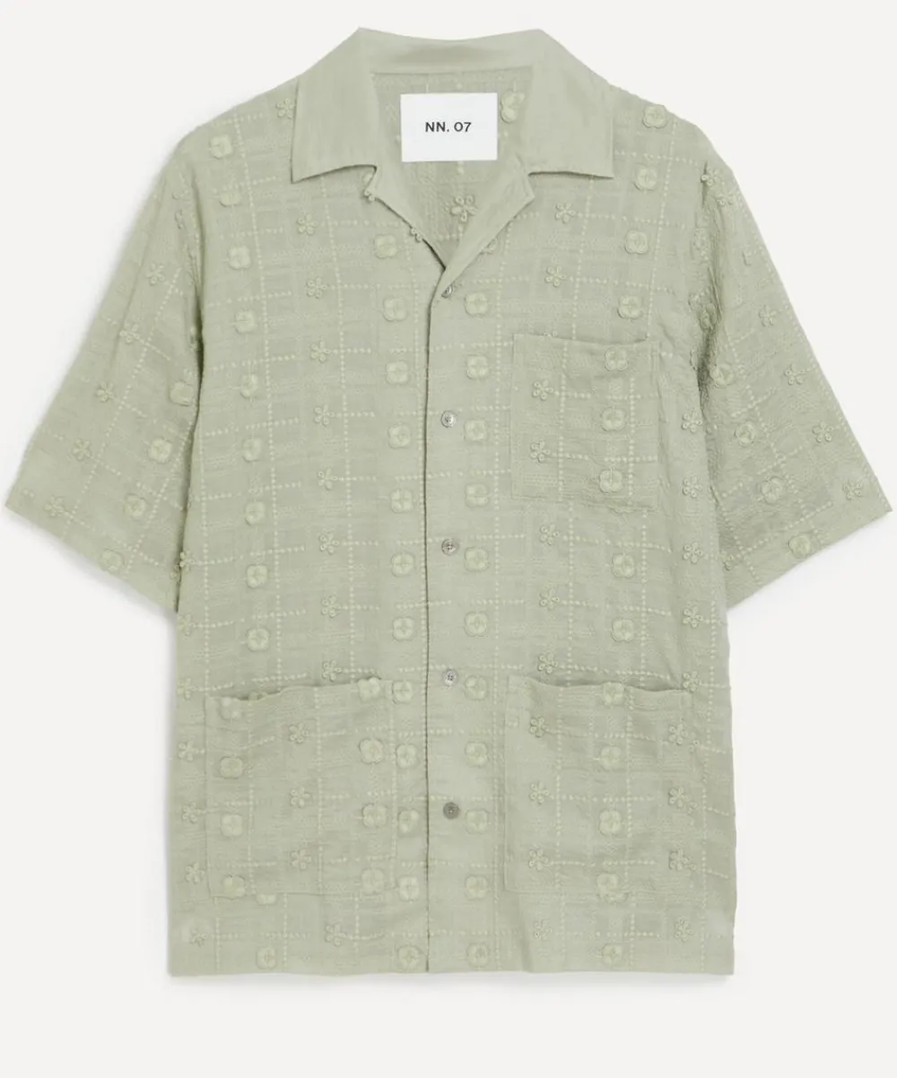 NN07 Shirts^Ben Embroidery Anglaise Shirt