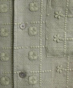 NN07 Shirts^Ben Embroidery Anglaise Shirt