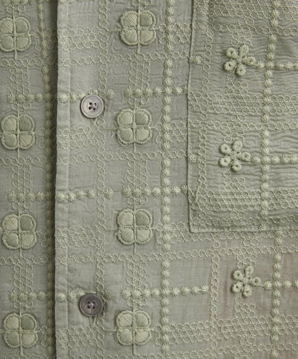 NN07 Shirts^Ben Embroidery Anglaise Shirt