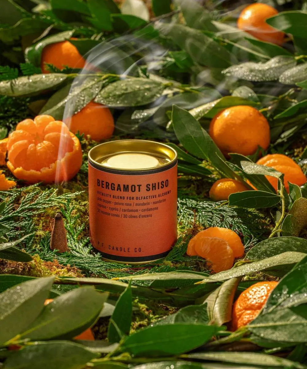 P.F. Candle Co. Candles & Candle Holders^Bergamot Shiso Candle 204g