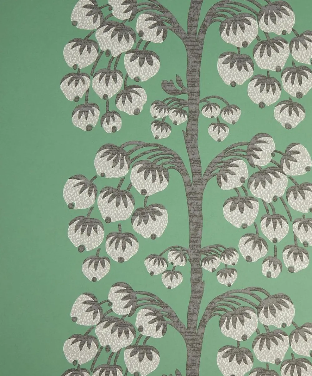 Liberty Interiors Wallpaper|Wallpaper^Berry Tree Wallpaper in Jade