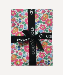 Coco & Wolf Bedding^Betsy Deep Pink Cot Fitted Sheet