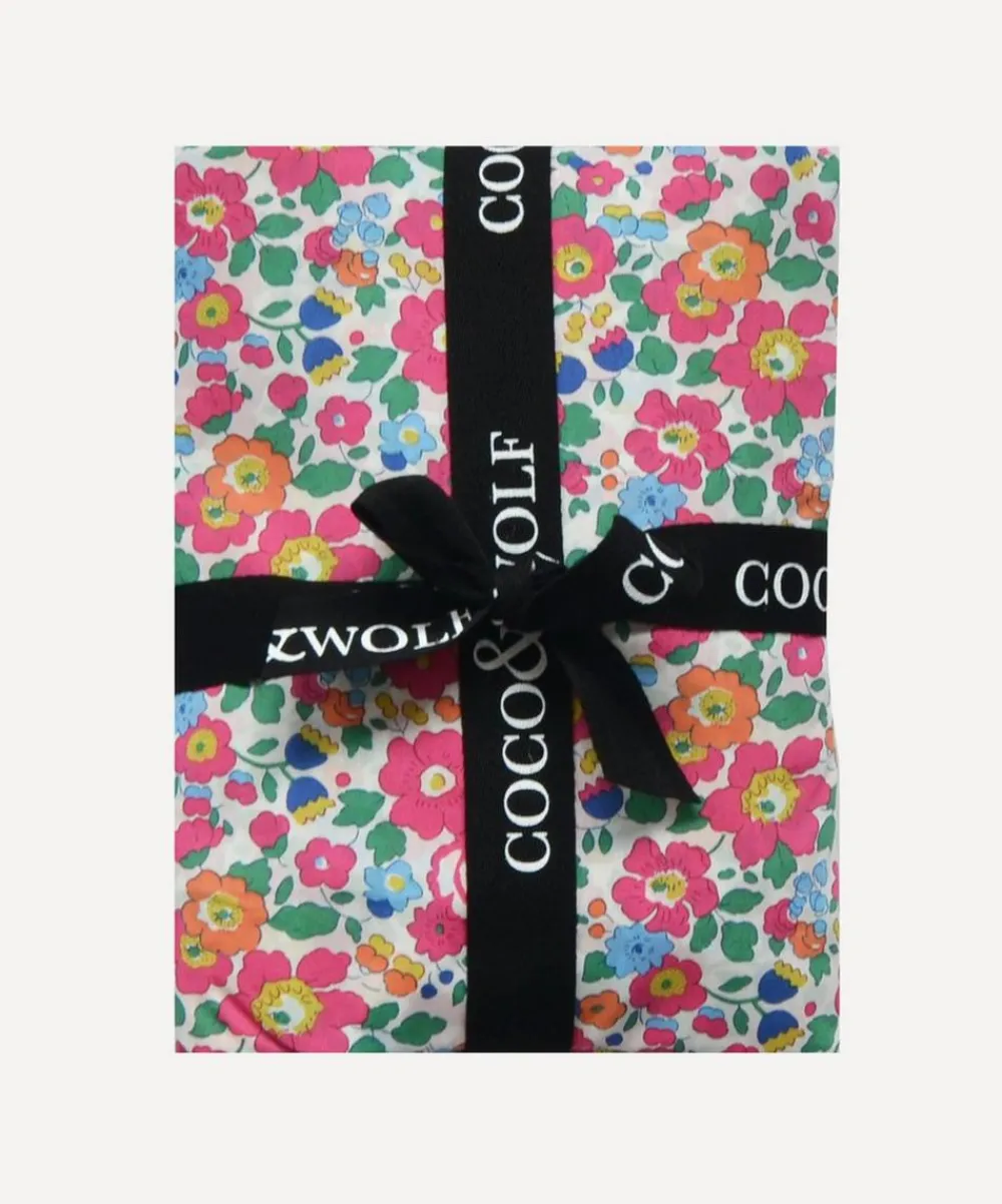 Coco & Wolf Bedding^Betsy Deep Pink Cot Fitted Sheet