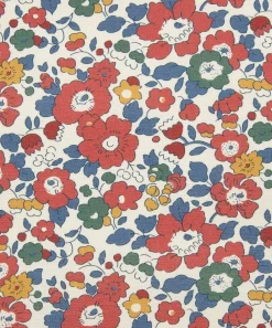 Liberty Interiors Furnishing Fabrics^Betsy Flora Cotton in Red Lac