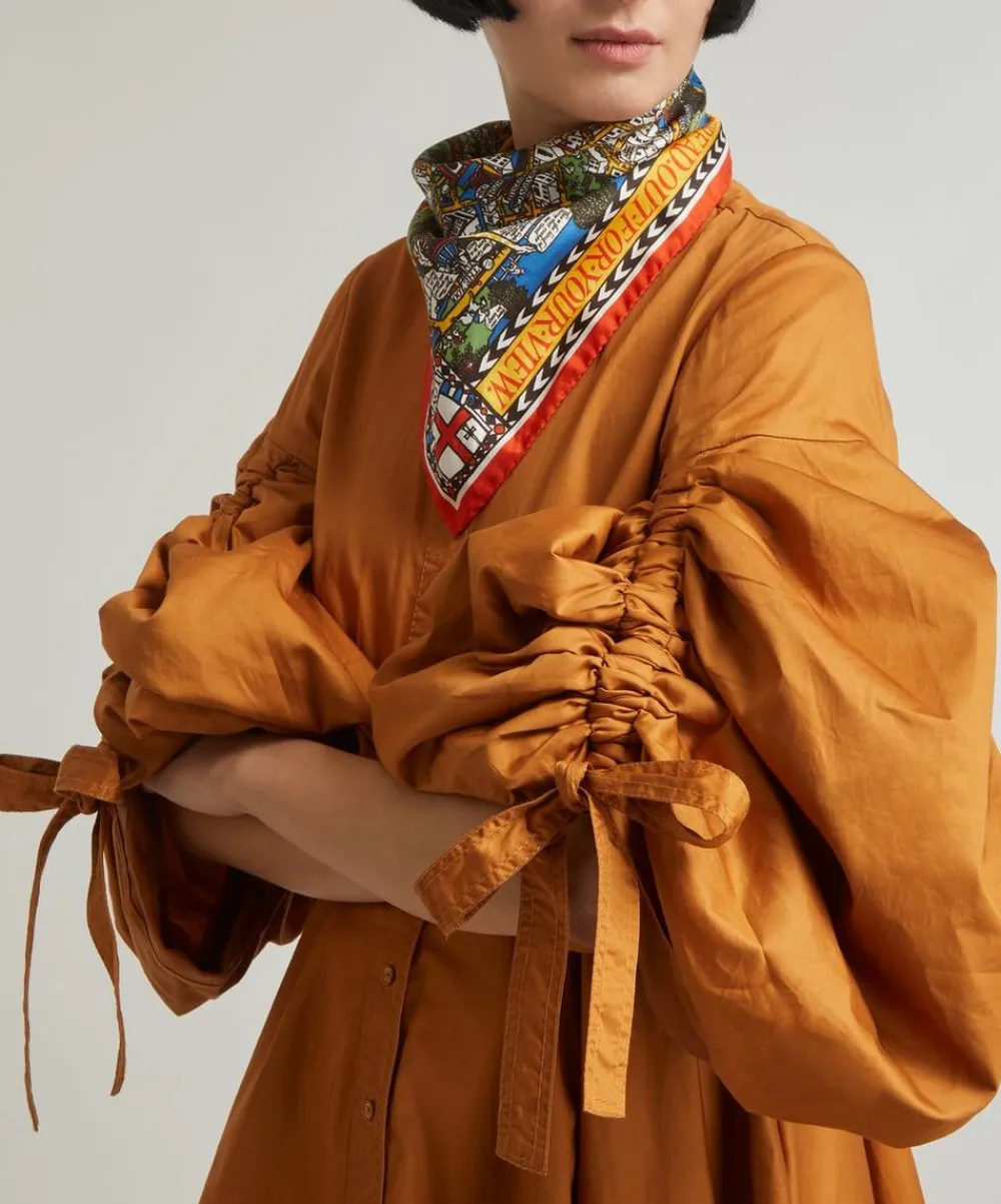 Liberty Scarves^Big Smoke Silk Twill Scarf (45X45cm)