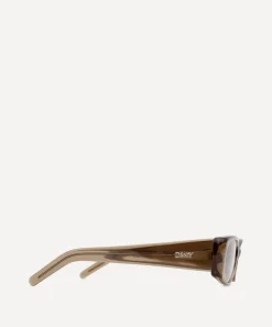 DMY Studios Sunglasses & Glasses^Billy Rectangle Transparent Olive Sunglasses